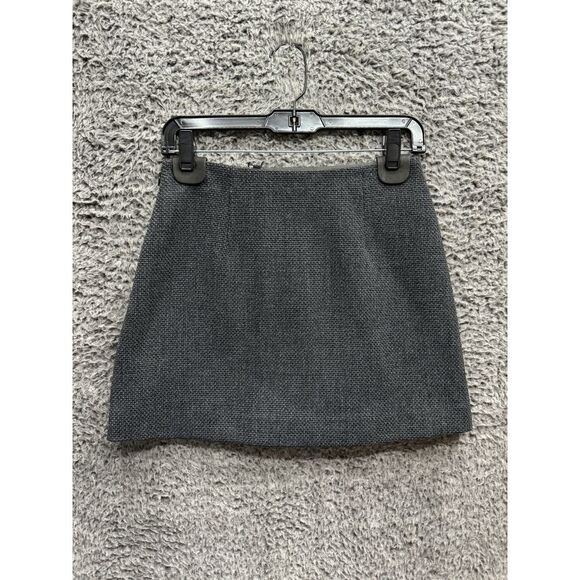 TheoryA-line mini skirt Plush Tweed in Charcoal Size‎ 0 - Picture 2 of 8